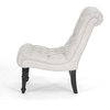 Baxton Studio Caelie Linen Modern Lounge Chair, Beige