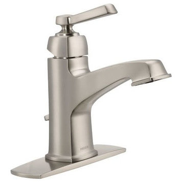 Moen 6200 Boardwalk 1 Hole Bathroom Faucet - Spot Resist Brushed Nickel