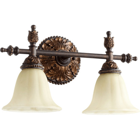 Rio Salado 2-Light Vanity Fixture, Toasted Sienna With Mystic Silver
