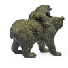 Signed Original Black Bear Mother Cub Western Art Bronze Marble Statue Sculpture