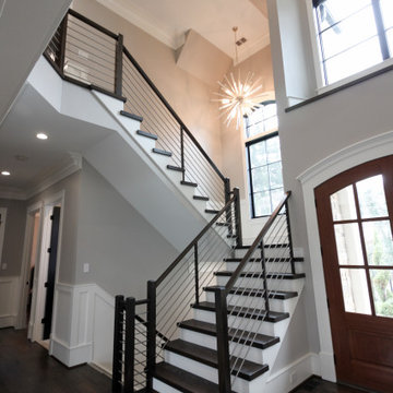 Project #72 | Modern Staircase with Horizontal Steel Rod Railing