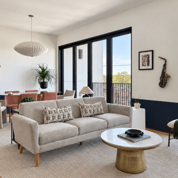 Open-Concept Condo Living and Dining Room