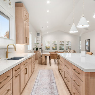 Coeurd'Alene New Build - White Quartersawn Oak Cabinets