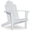 Linon Adirondack Sturdy Solid Acacia Wood Outdoor Chair in White Stain