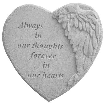 Winged Heart Stone, "Always in Our Thoughts"