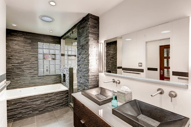 Bathroom - modern bathroom idea in Denver