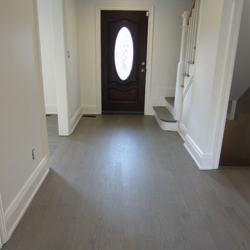PORT WASHINGTON REFINISH: CUSTOM GREY STAIN & 3 COATS BONA NATURALE EXTRA MATTE