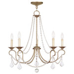 Livex Lighting - Livex Lighting 6515-73 Pennington - Five Light Chandelier - Canopy Included.  Canopy DiametPennington Five Ligh Antique Silver Leaf  *UL Approved: YES Energy Star Qualified: n/a ADA Certified: n/a  *Number of Lights: Lamp: 5-*Wattage:60w Candelabra Base bulb(s) *Bulb Included:No *Bulb Type:Candelabra Base *Finish Type:Antique Silver Leaf