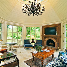 sunroom fireplace