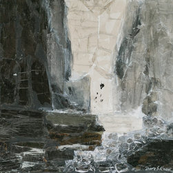 "Courageous Cliffs" - Mixed Media Art