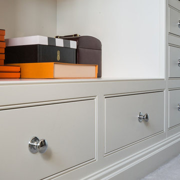 Drawer storage in bespoke dressing room