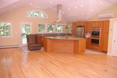 Example of a trendy kitchen design in Boston