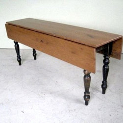 Old Oak Drop Leaf Table With Black Legs - Table &agrave; manger