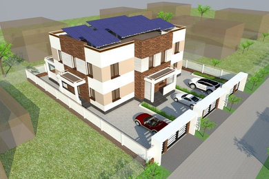 Collective housing (3 duplex apats) built with 100% natural renewable materials