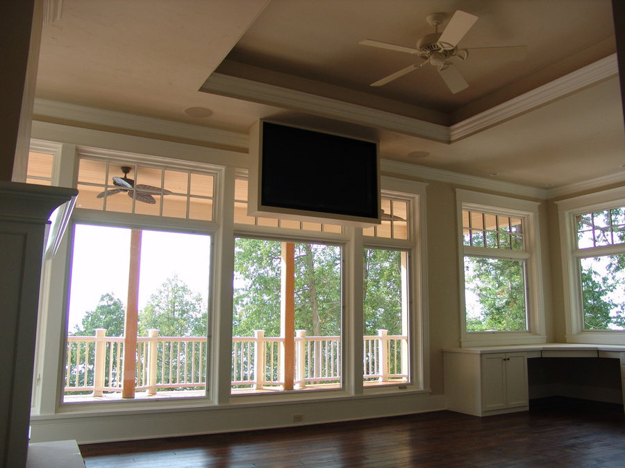 Ceiling Mounted Master Bedroom Television