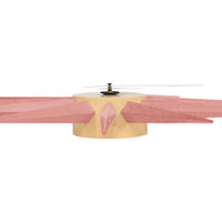 Maxi Modern Design Colorful Star Silent Non-Ticking Wall Clock, Pink, MCL18PK