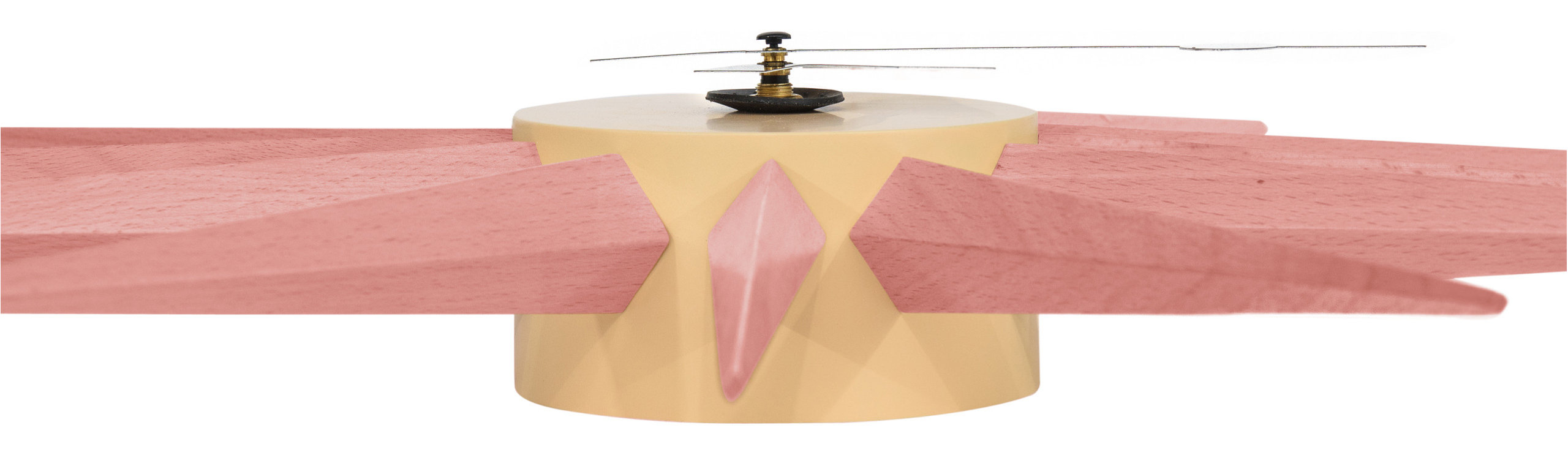 Maxi Modern Design Colorful Star Silent Non-Ticking Wall Clock, Pink, MCL18PK