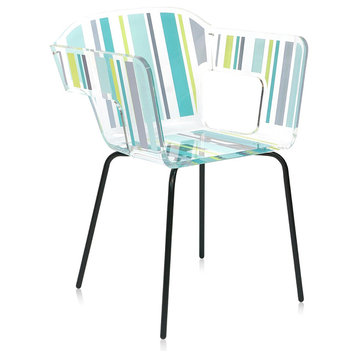 Chair, Alnoor, Green Stripe