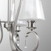 Dazzle Collection Three-Light Brushed Nickel Chandelier, Brushed Nickel