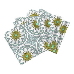 Gray Starburst Napkins Set of 4 - Napkins