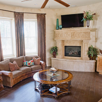 Great Room - Cantera Stone Fireplace Feature
