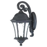 Acclaim Lighting - Acclaim Lighting 3602BK Waverly - One Light Outdoor Wall Mount - This One Light Wall Lantern has a Black Finish and is part of the Waverly Collection.  Shade Included.Waverly One Light Outdoor Wall Mount Matte Black Hammered Water Glass *UL Approved: YES *Energy Star Qualified: n/a  *ADA Certified: n/a  *Number of Lights: Lamp: 1-*Wattage:100w Medium Base bulb(s) *Bulb Included:No *Bulb Type:Medium Base *Finish Type:Matte Black