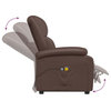 vidaXL Massage Chair Power Lift Massage Recliner for Elderly Brown Faux Leather