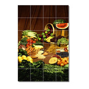 Fruits Vegetables Photo Backsplash Tile Mural 13, 24"x36"