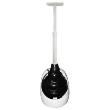 Korky 97-4A Max Hideaway Toilet Plunger with Holder