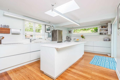 Mid-sized transitional galley kitchen in Napier-Hastings.