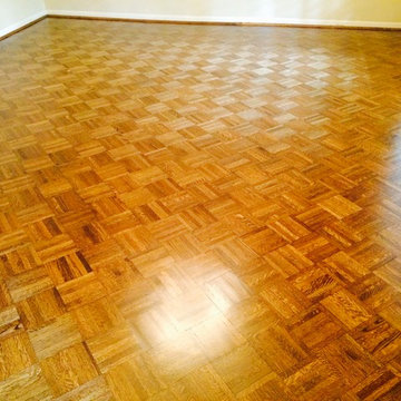Hardwood floor refinishing