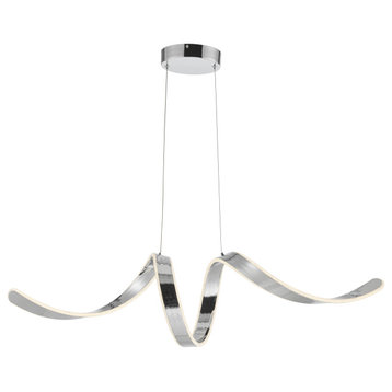 Copenhagen Dimmable Integrated LED Chandelier, Chrome, Without Smart Dimmer