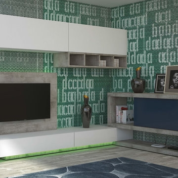 Modern Italian Wall Unit Velvet 106 by Artigian Mobili - $4,125.00