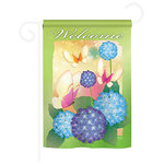Breeze Decor - Welcome Butterflies 2-Sided Impression Garden Flag - Size: 13 Inches By 18.5 Inches - With A 3" Pole Sleeve. All Weather Resistant Pro Guard Polyester Soft to the Touch Material. Designed to Hang Vertically. Double Sided - Reads Correctly on Both Sides. Original Artwork Licensed by Breeze Decor. Eco Friendly Procedures. Proudly Produced in the United States of America. Pole Not Included.