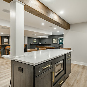 Chester Springs Basement Remodel | Full Wet Bar, Game Room & Entertainment Suit