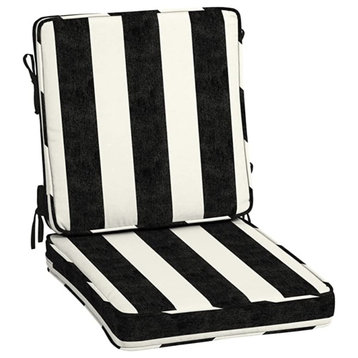 Arden Selections Acrylic Foam Chair Cushion, 20" x 20", Black Cabana