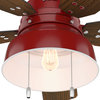 Hunter Fan Company  52" Mill Valley Ceiling Fan With Light, Barn Red