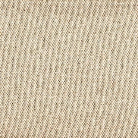 Fabric Sample Heavy Basket Linen Solid Beige Cotton