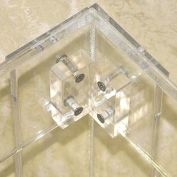 Side table, acrylic with brass rivets - Side Tables And End Tables