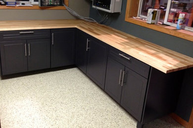 Office custom powder coated wood cabinets