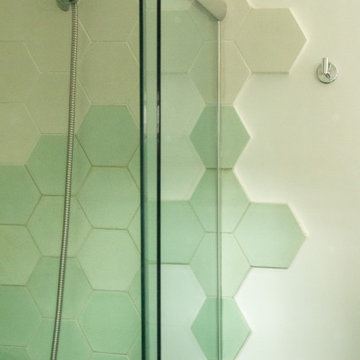 Baño - Azulejos hexagonales