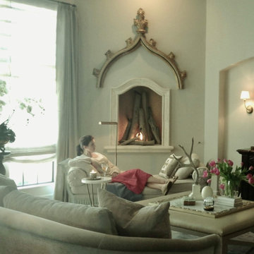 Cozy up to the fireplace...