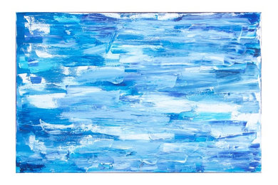 Abstract expressionist seascape