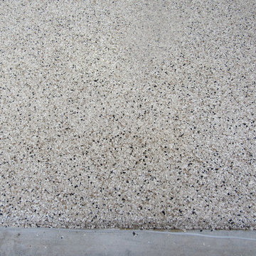 Garage Floor with Crushed Granite Epoxy System