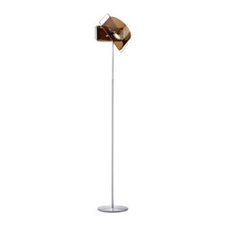 Gloss 57" Floor Lamp | Brown - Floor Lamps