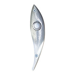 Hawk Hill Hardware - Leaf Bell Plate w/ Button, Vintage Pewter - Cabinet And Drawer Handle Pulls