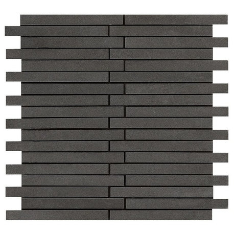 Basalt Offset Mosaic, 5/8 X 6 Honed