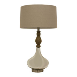Decor Therapy - Decor Therapy Mirror Mercury and Rope Table Lamp - Mirrors