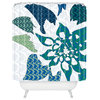 Deny Designs Karen Harris Constance In Blue Blossom Shower Curtain