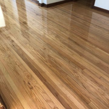 Repaired & Refinished old Clear Grade Red Oak Floors